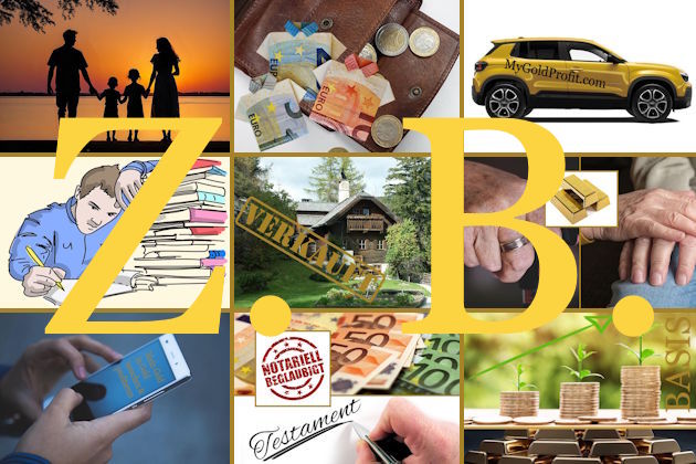 9 Vorschaubilder Praxis-Beispiele für Anwendung Goldkauf-Modell