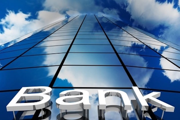 Glasfassade Hochhaus Großbank