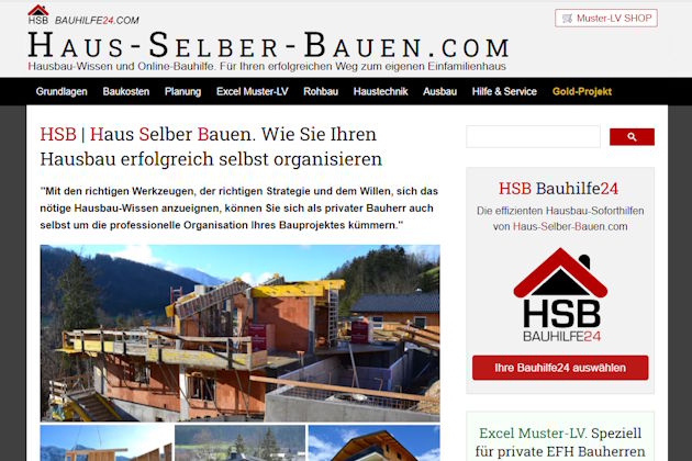 Homepage Haus-Selber-Bauen.com